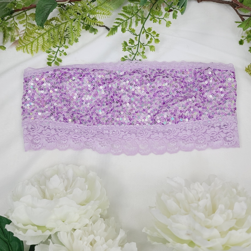 Victoria Secret Pink Lace Sequins Bandeau